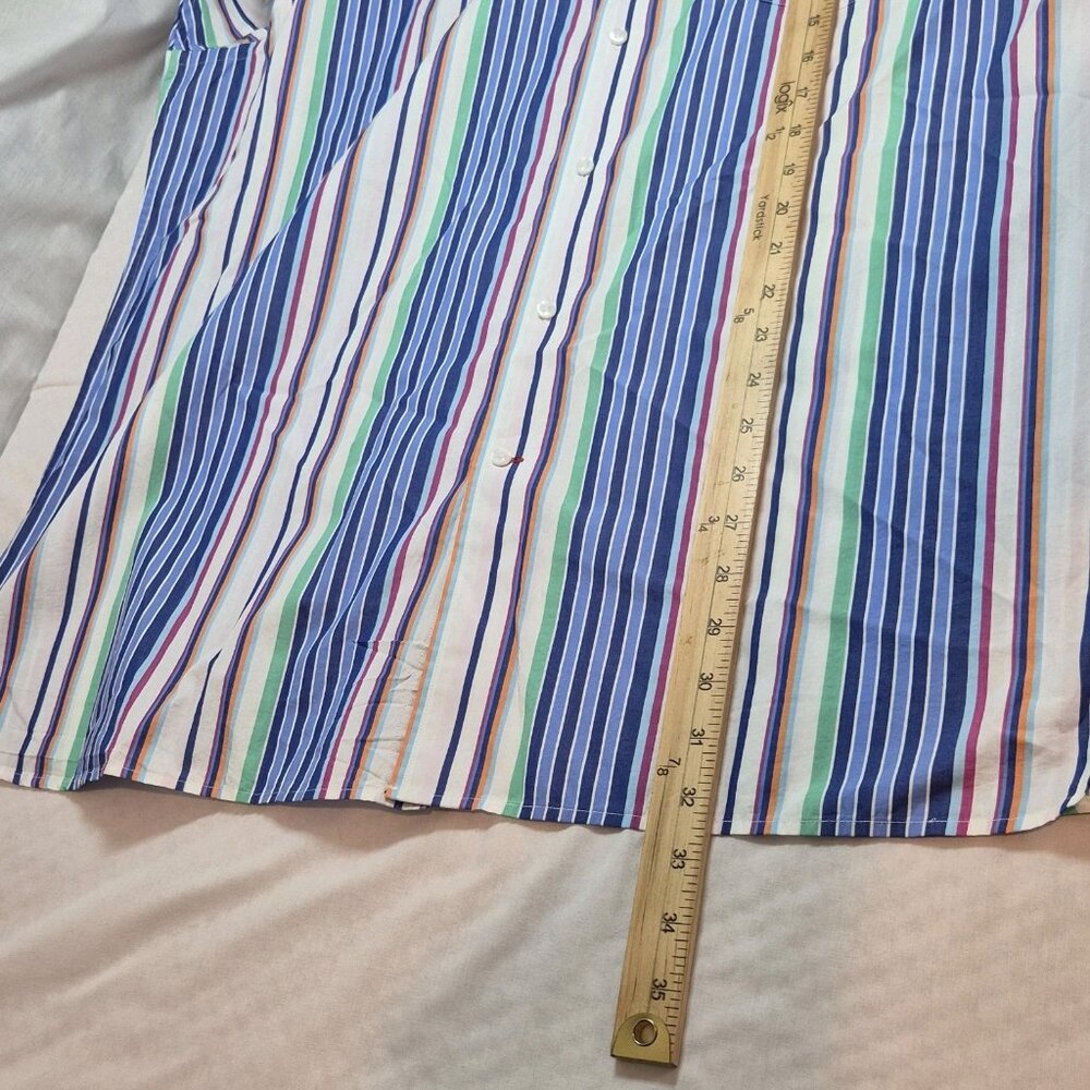 Cremieux Men's Shirt Size XXL Stripes  Short Sleeve Button-Up Casual Cotton (56 - Picture 7 of 9